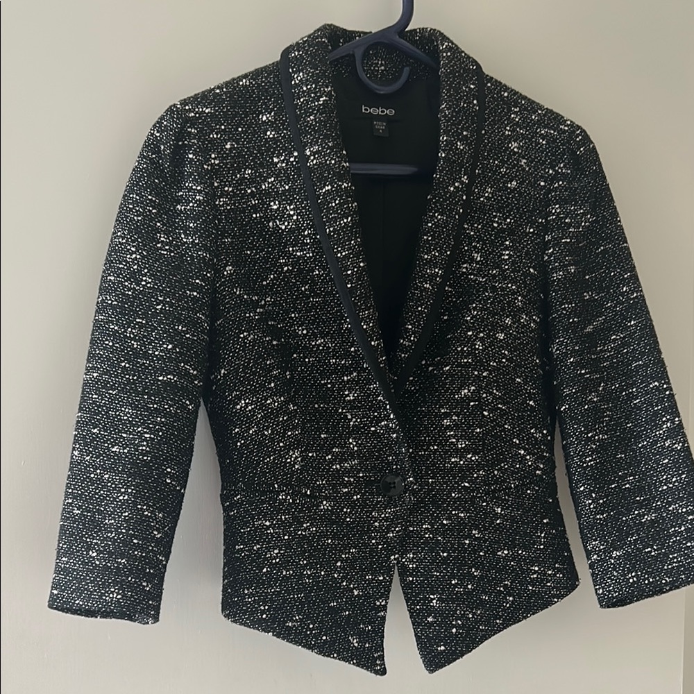 Bebe Black Sequin Women's Jacket
